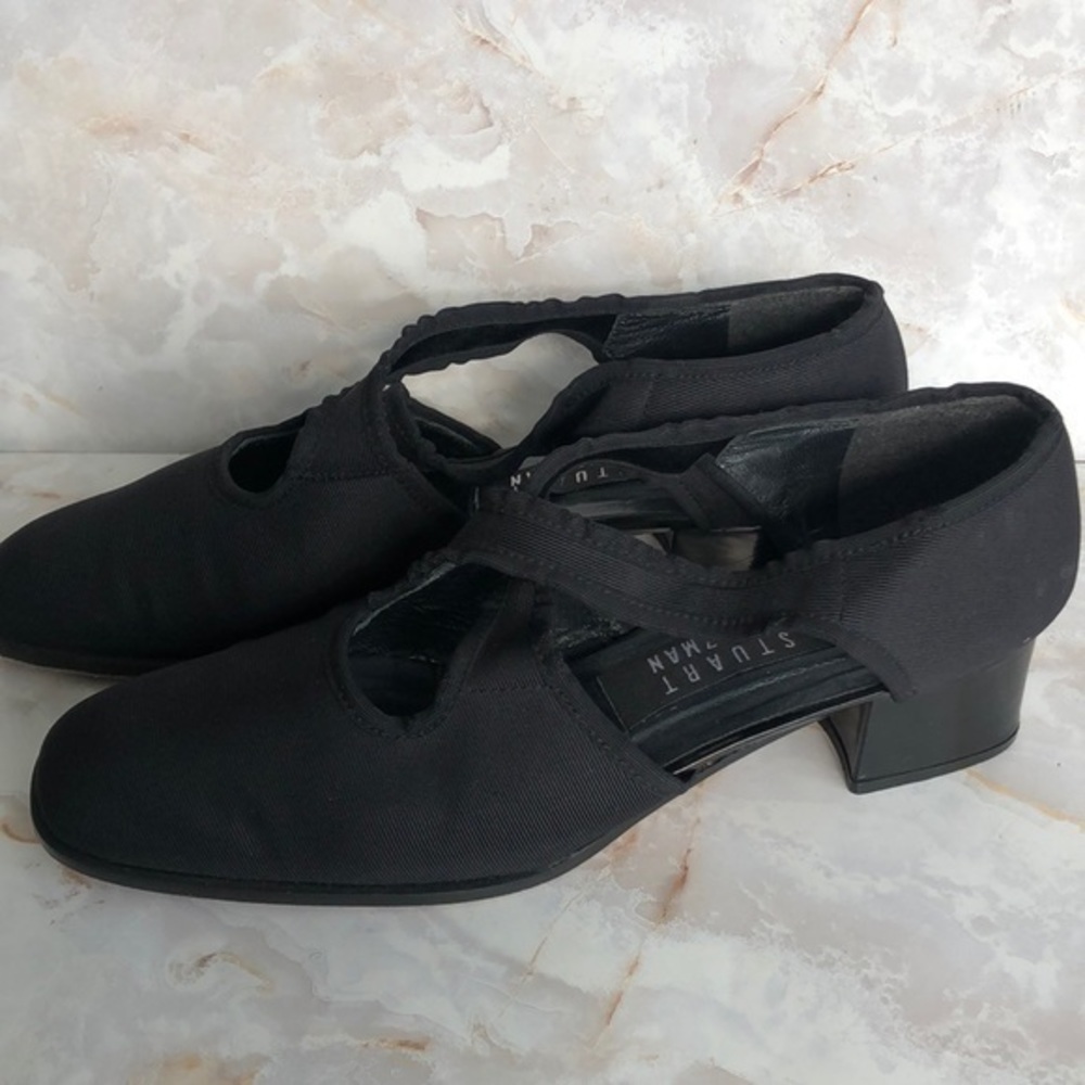 Stuart Weitzman Low Black Heel 7.5 B - image 1